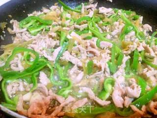 榨菜青椒炒肉丝的做法步骤：10