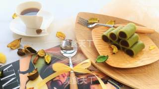 抹茶麻薯卷的做法步骤：7