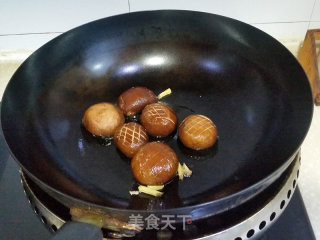 香菇油菜的做法步骤：4