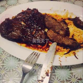 电饭煲酱香牛排的做法步骤：8
