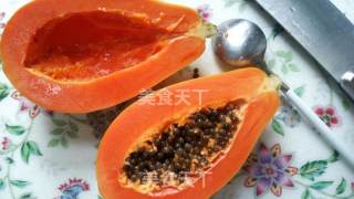 抹茶牛奶木瓜冻的做法步骤：2
