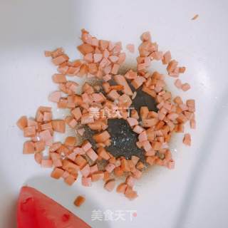 辣椒炒火腿蛋炒肉的做法步骤：2