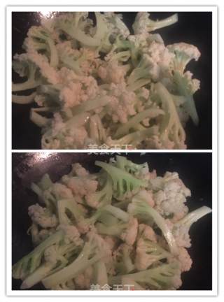 肉片炒菜花的做法步骤：3