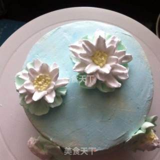 荷花奶油蛋糕的做法步骤：12