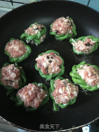 豇豆圈酿肉的做法步骤：8