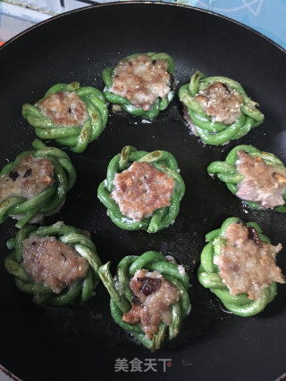 豇豆圈酿肉的做法步骤：9