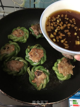 豇豆圈酿肉的做法步骤：10