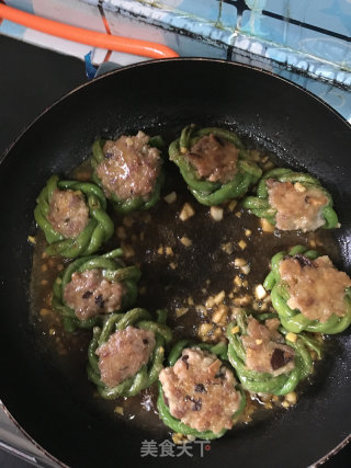 豇豆圈酿肉的做法步骤：11