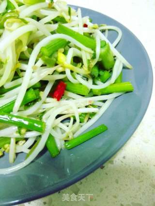 香芹搭豆芽的做法步骤：10
