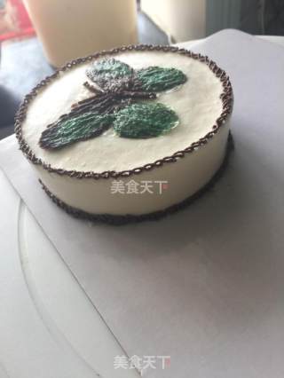 奶油霜手绘慕斯蛋糕【拨浪鼓】的做法步骤：16