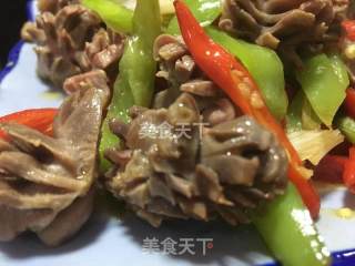 爆炒鸡胗花的做法步骤：9