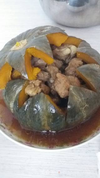排骨南瓜盅的做法步骤：8