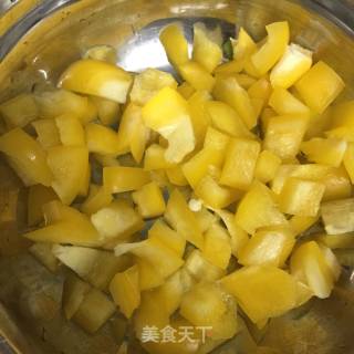 牛粒彩椒盒的做法步骤：5