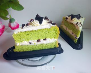 菠菜红豆蛋糕的做法步骤：15