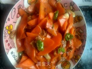 胡萝卜炒肉的做法步骤：7