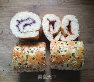香葱肉松面包卷的做法步骤：17