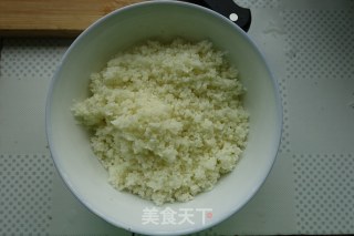 无面粉无油の花菜底披萨的做法步骤：4