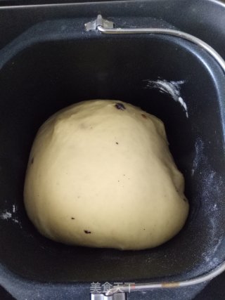 葡萄干辫子面包的做法步骤：2