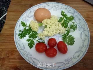 宝宝辅食-麻酱西红柿菜花面的做法步骤：1