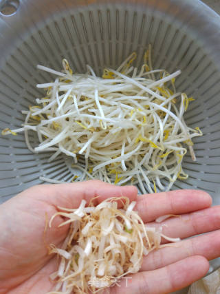 炝拌豆芽的做法步骤：1
