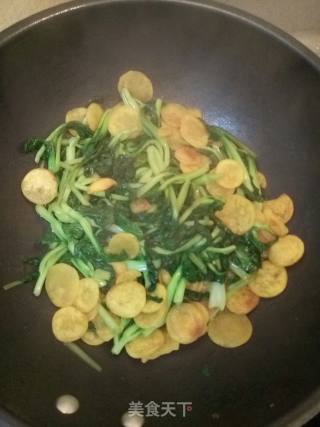 豆饼炒青菜的做法步骤：5