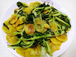 豆饼炒青菜的做法步骤：6