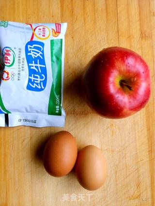 苹果鸡蛋饼的做法步骤：1