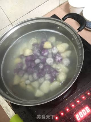 双色芋圆的做法步骤：7