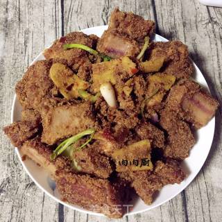 粉蒸排骨#肉肉厨的做法步骤：10