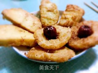 油炸苹果圈+馒头片的做法步骤：14