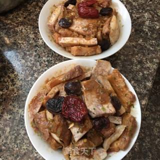 松皮芋头扣肉的做法步骤：14