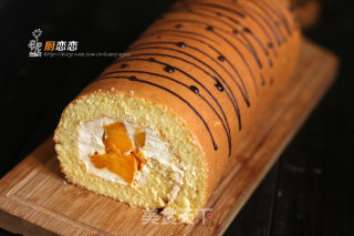 芒果蛋糕卷的做法步骤：12