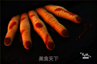 High 爆 Halloween——女巫手指饼干的做法步骤：9