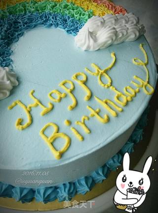 彩虹生日蛋糕的做法步骤：14