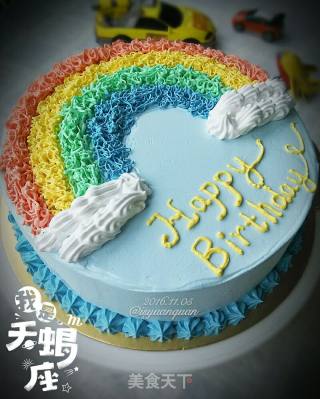 彩虹生日蛋糕的做法步骤：15