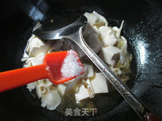 榨菜丝平菇煮豆腐的做法步骤：6