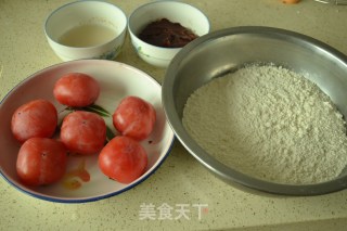 豆沙柿子饼的做法步骤：1