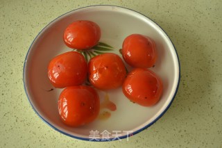 豆沙柿子饼的做法步骤：2