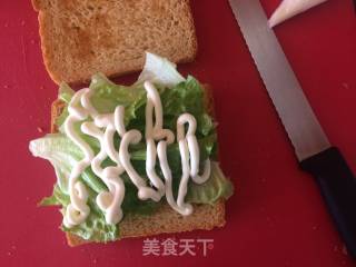 全麦照烧鸡腿三文治的做法步骤：12