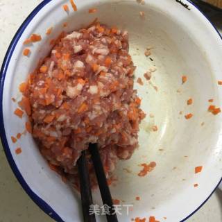 胡萝卜猪肉蒸饺的做法步骤：4