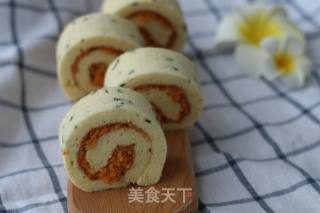 香葱肉松蛋糕卷的做法步骤：13