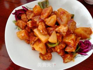 菠萝咕咾肉的做法步骤：1