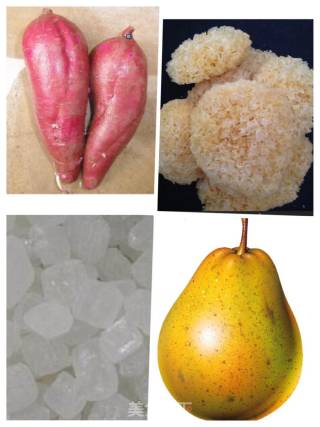紫薯冰糖雪梨银耳汤的做法步骤：1