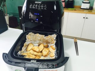 空炸锅版杏鲍菇的做法步骤：4