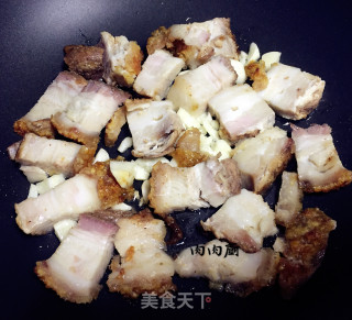 蒜苗炒烧肉#肉肉厨的做法步骤：4