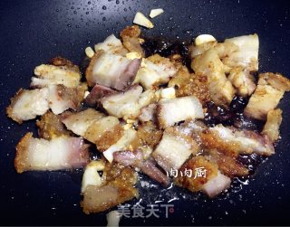 蒜苗炒烧肉#肉肉厨的做法步骤：5