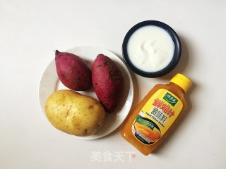 鸡汁双薯泥的做法步骤：1