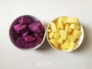 鸡汁双薯泥的做法步骤：2
