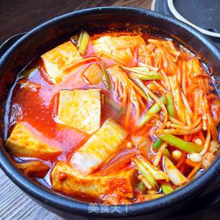 泡菜豆腐锅的做法步骤：9