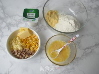 玉米奶酪培根司康的做法步骤：1